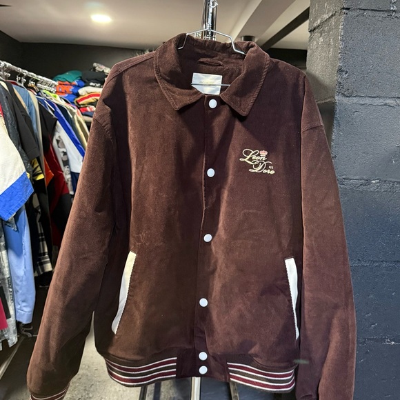 Aime Leon Dore Corduroy Team Jacket Chocolate Brown Mens Size 2XL